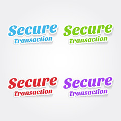 Secure Transaction Colorful Vector Icon Design