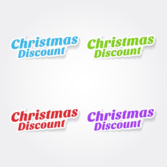 Christmas Discount Colorful Vector Icon Design