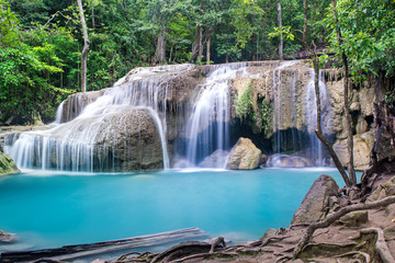Beautiful waterfall in deep forest © totojang1977