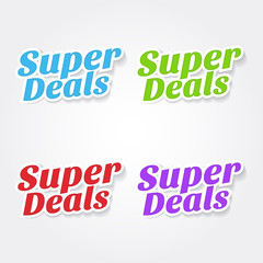 Super Deals Colorful Vector Icon Design