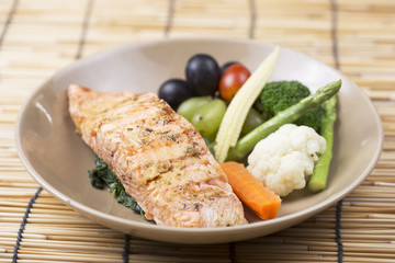 Grilled Salmon steak