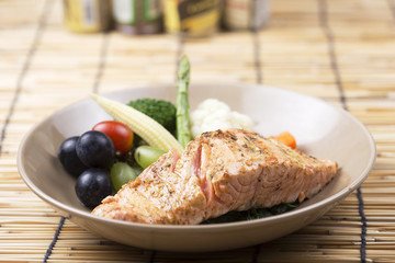 Grilled Salmon steak