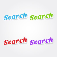 Search Colorful Vector Icon Design