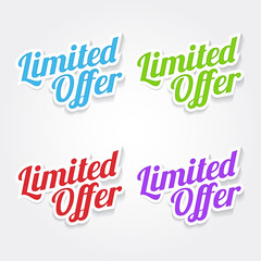 Limited Time Offer Colorful Vector Icon Design