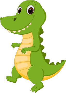 Happy Crocodile cartoon