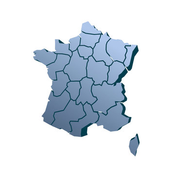 france regions 3D