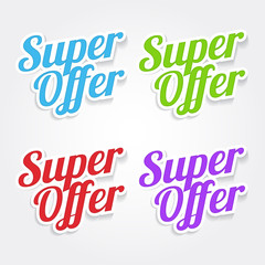 Super Offer Colorful Vector Icon Design