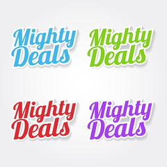 Mighty Deals Colorful Vector Icon Design