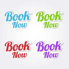 Book Now Colorful Vector Icon Design