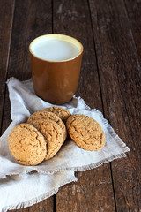 oatmeal cookies with milk