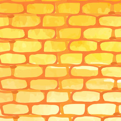 watercolor pattern with a brick wall