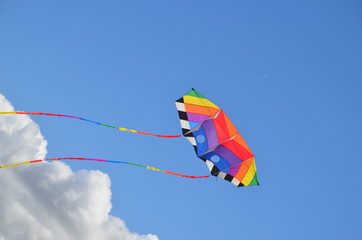 cerf volant dans les nuages