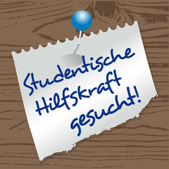 Studentische Hilfskraft gesucht - Haftzettel