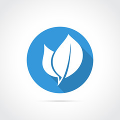 Eco leaf flat  icon