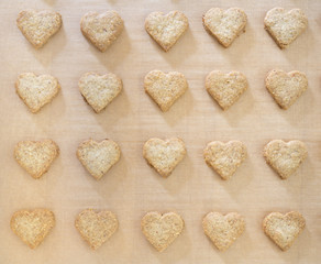 Weihnachtsplätzchen in Herzform