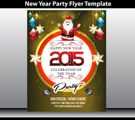 new year party flyer template