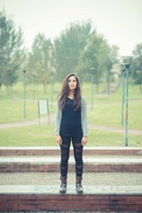 Obraz premium young beautiful brunette woman