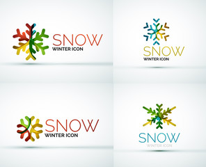 Christmas snowflake company logo design