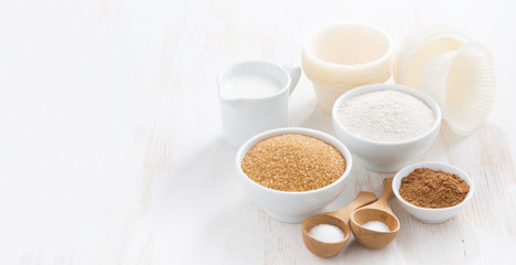 Ingredients for baking muffins