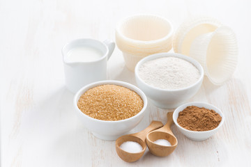 Ingredients for baking muffins