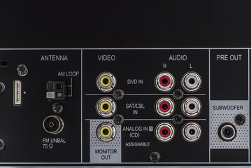 AV amplifier back side