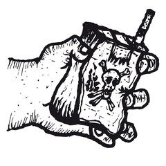 Hand holding a packet of cigarettes