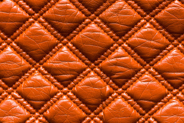 Quilted leather close up