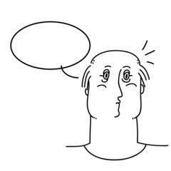 Simple sketch, stupid face