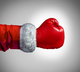 Santa Claus Boxing Glove - Powered by Adobe