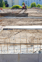 Fototapeta premium Fundament auf Baustelle