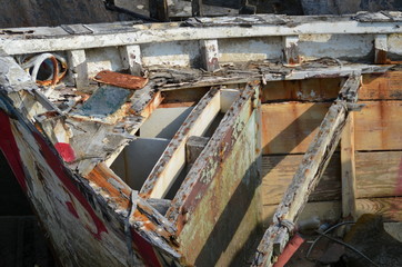 avant d'une épave bateau Noirmoutier
