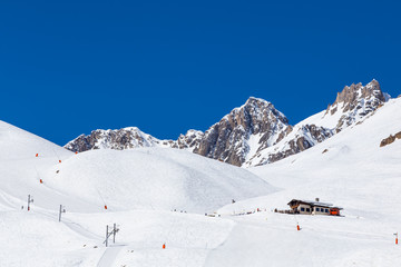 Fototapeta na wymiar Ski slopes, Tignes France