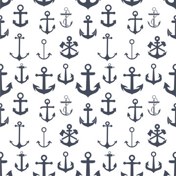 Anchors seamless background