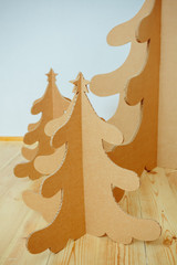 Christmas Tree Made Of Cardboard. New Year © sarymsakov.com