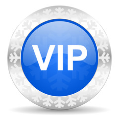 vip blue icon, christmas button