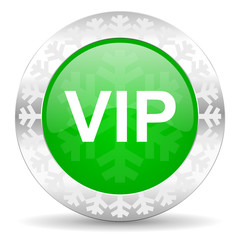 vip green icon, christmas button