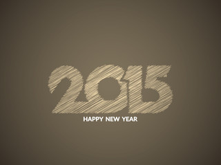 Beautiful vector happy new year 2015 text design.