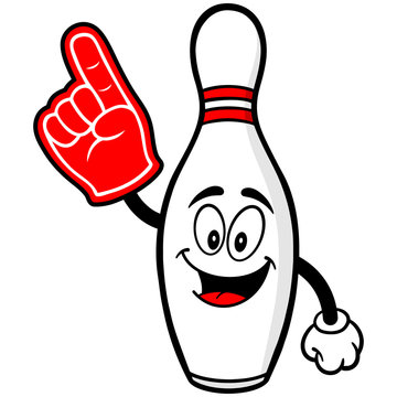 Bowling Pin with Foam Finger
