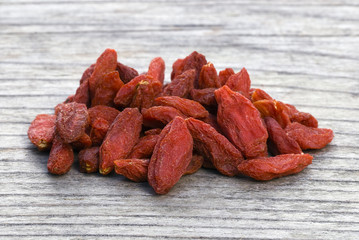 dry red goji berries (Lycium barbarum)