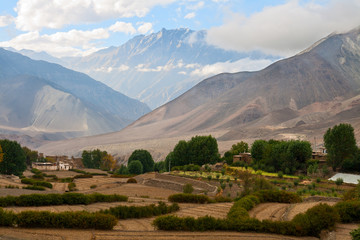 Fototapeta na wymiar Rural landscape, lower Mustang, Nepal