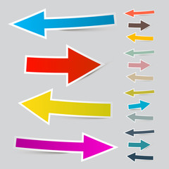 Paper Vector Arrows Set
