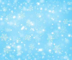 Naklejka na ściany i meble Winter Background with Snowflakes
