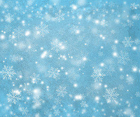 Winter Background with Snowflakes
