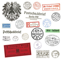 Briefmarken und Poststempel aus Berlin