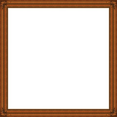 Obraz premium Golden Picture frame isolated white background