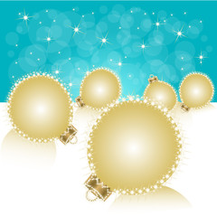 Christmas ball on abstract light background. Vector