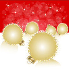 Christmas ball on abstract light background. Vector