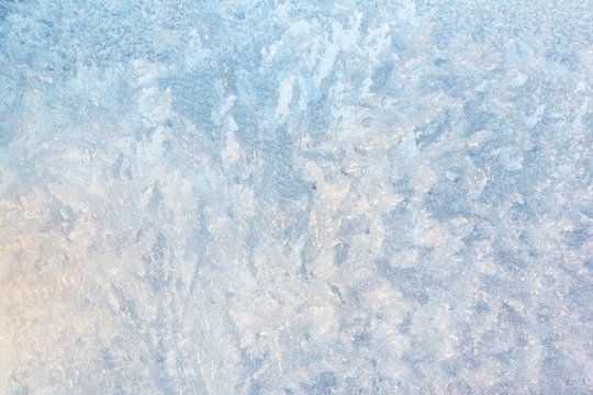 Frozen window glass