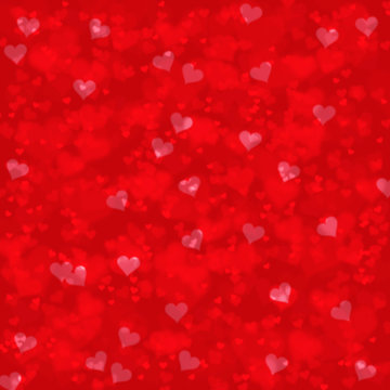 Blurry red hearts abstract