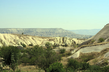Fototapeta na wymiar Amazing geological features in Cappadocia, Turkey